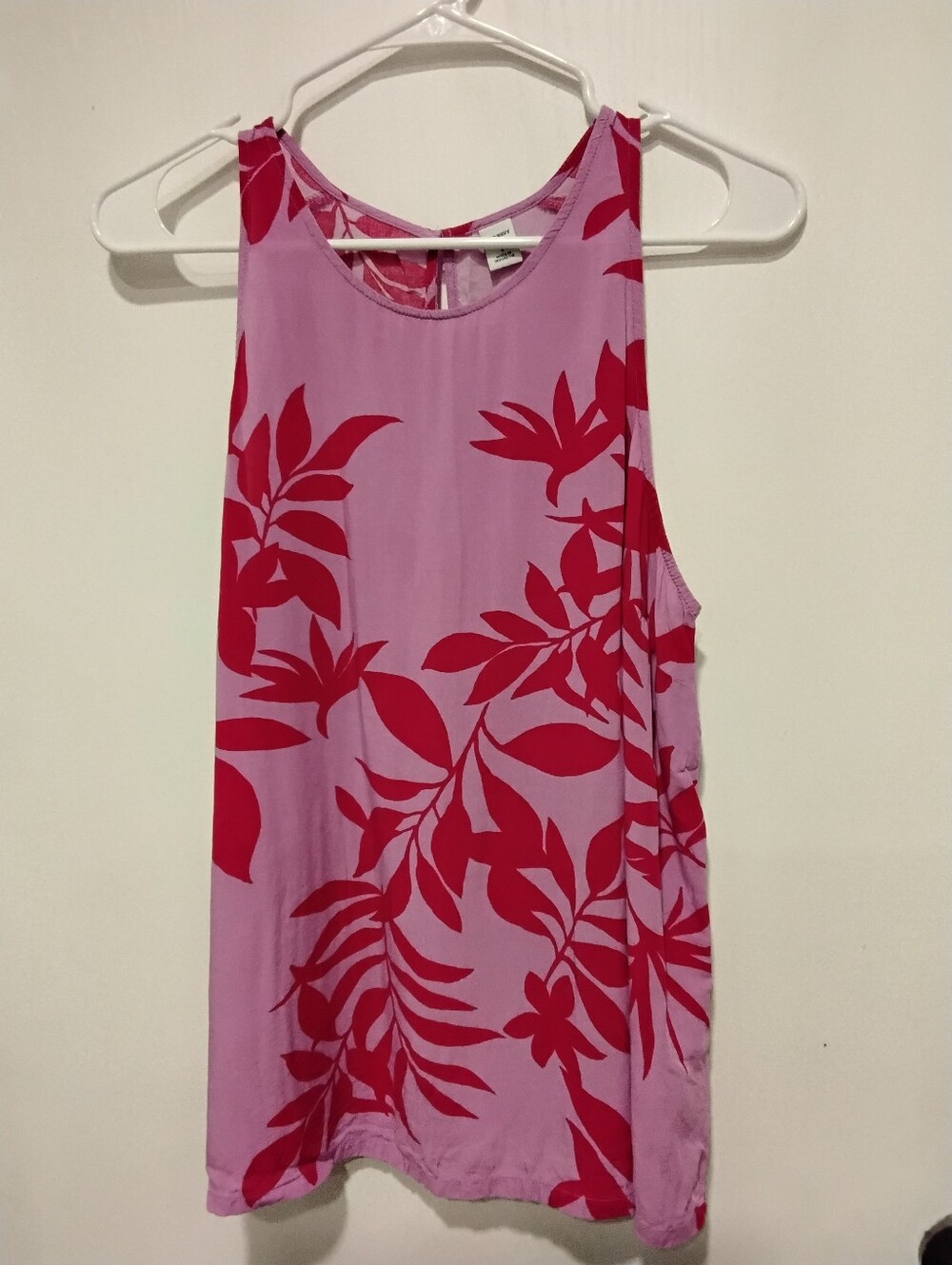 Old Navy Womens Sleeveless Pink Floral Print Tank Top